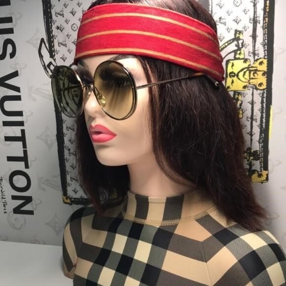 New Original Chloe Gold & Green Round Sunglasses HANAH COLLECTION main image 9